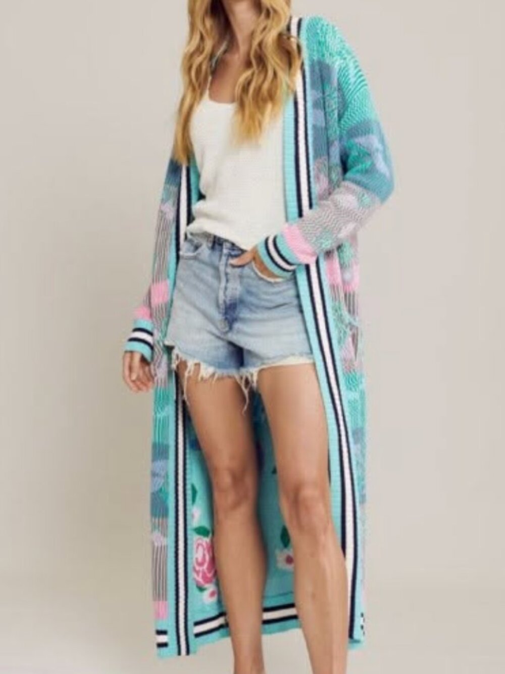 Unique John + Jenn Full Length Cardigan